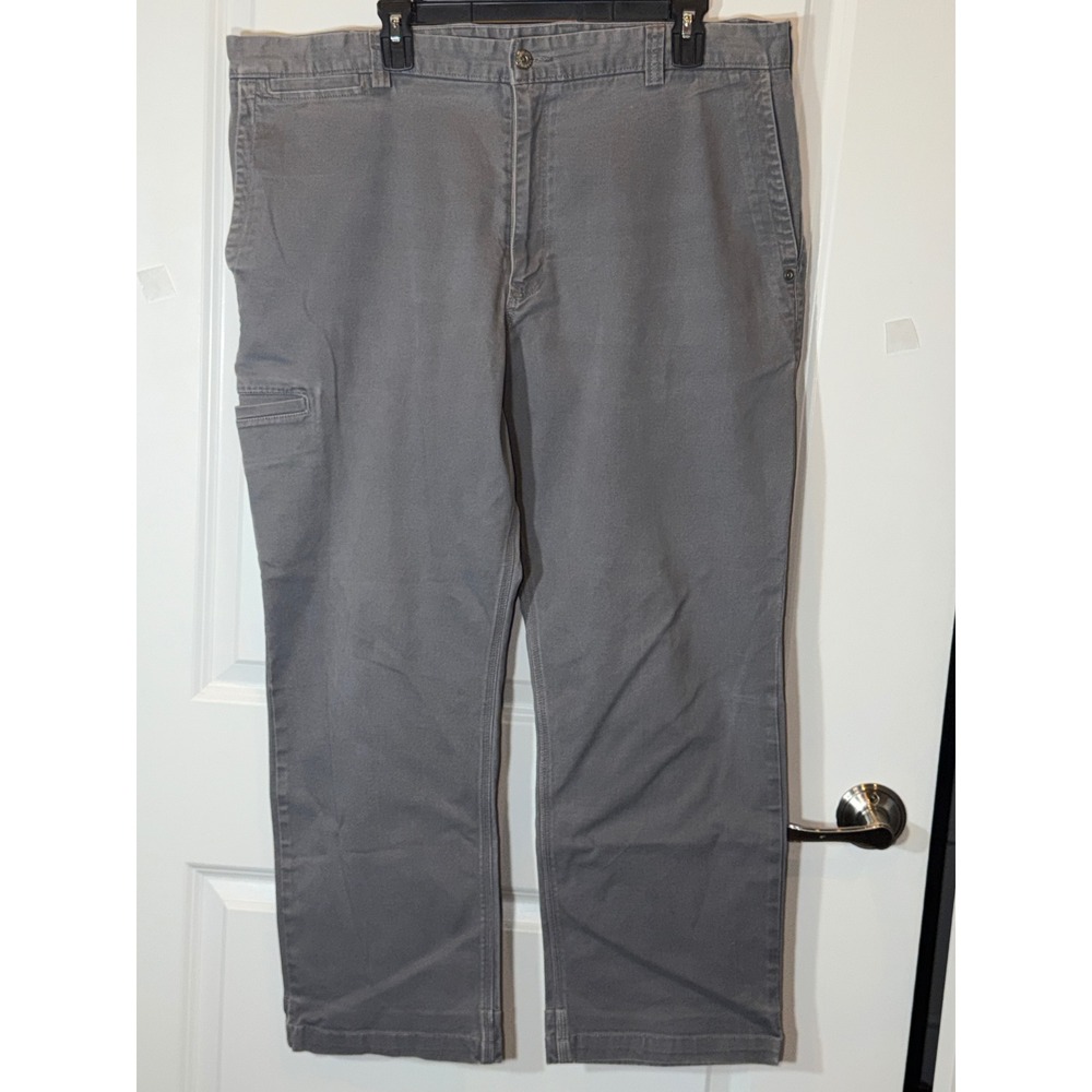 Duluth‎ Trading Flex Ballroom Khakis Mens Gray Cargo Pants Size 40x30 work wear